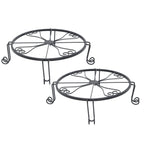 2X Round Wrought Iron Plant Stand for Flower Planters