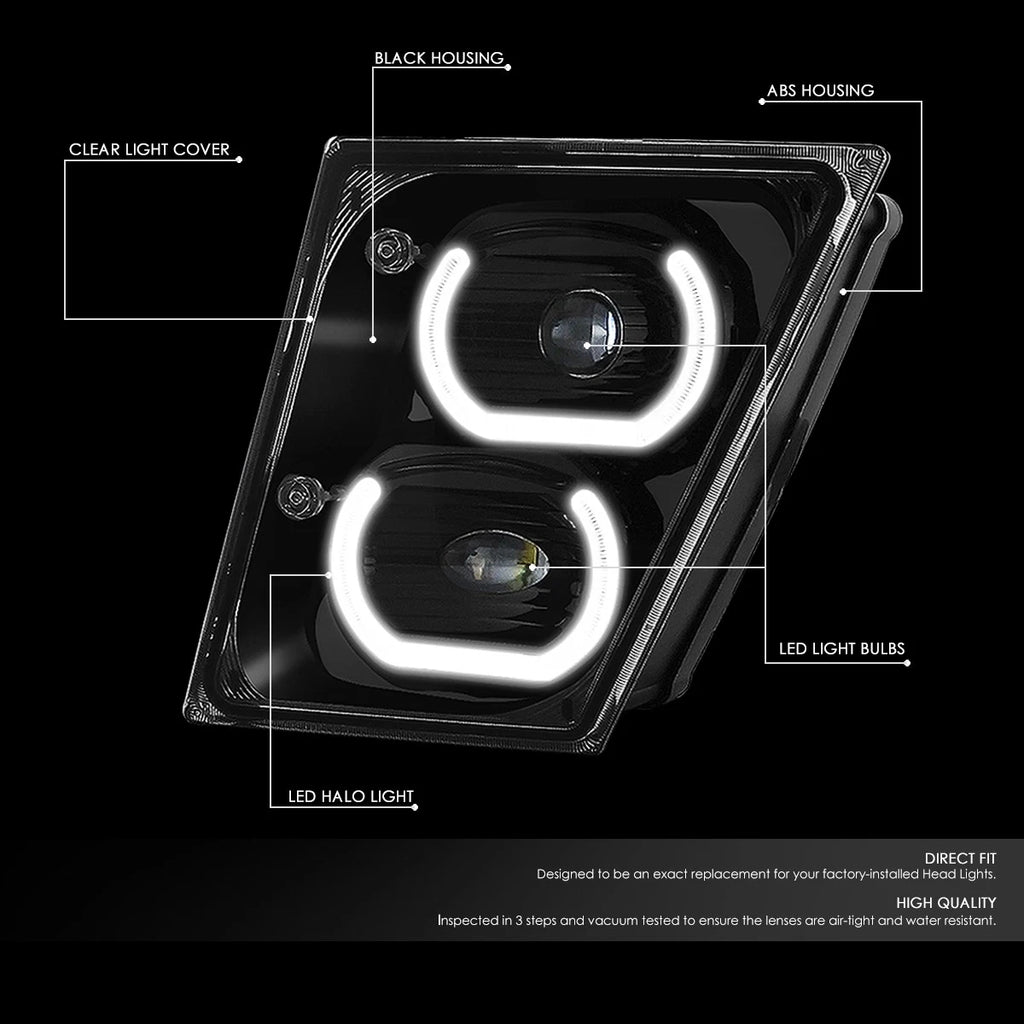 Dual LED Halo Projector Fog Light Lamp for Volvo VN VNL 300 400 740 860 (2003–2017)