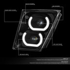 Dual LED Halo Projector Fog Light Lamp for Volvo VN VNL 300 400 740 860 (2003–2017)