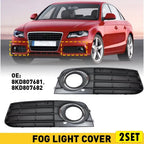 4X Fog Light Lamp Mesh Grille for Audi A4 B8 (2008–2016) 8KD807682