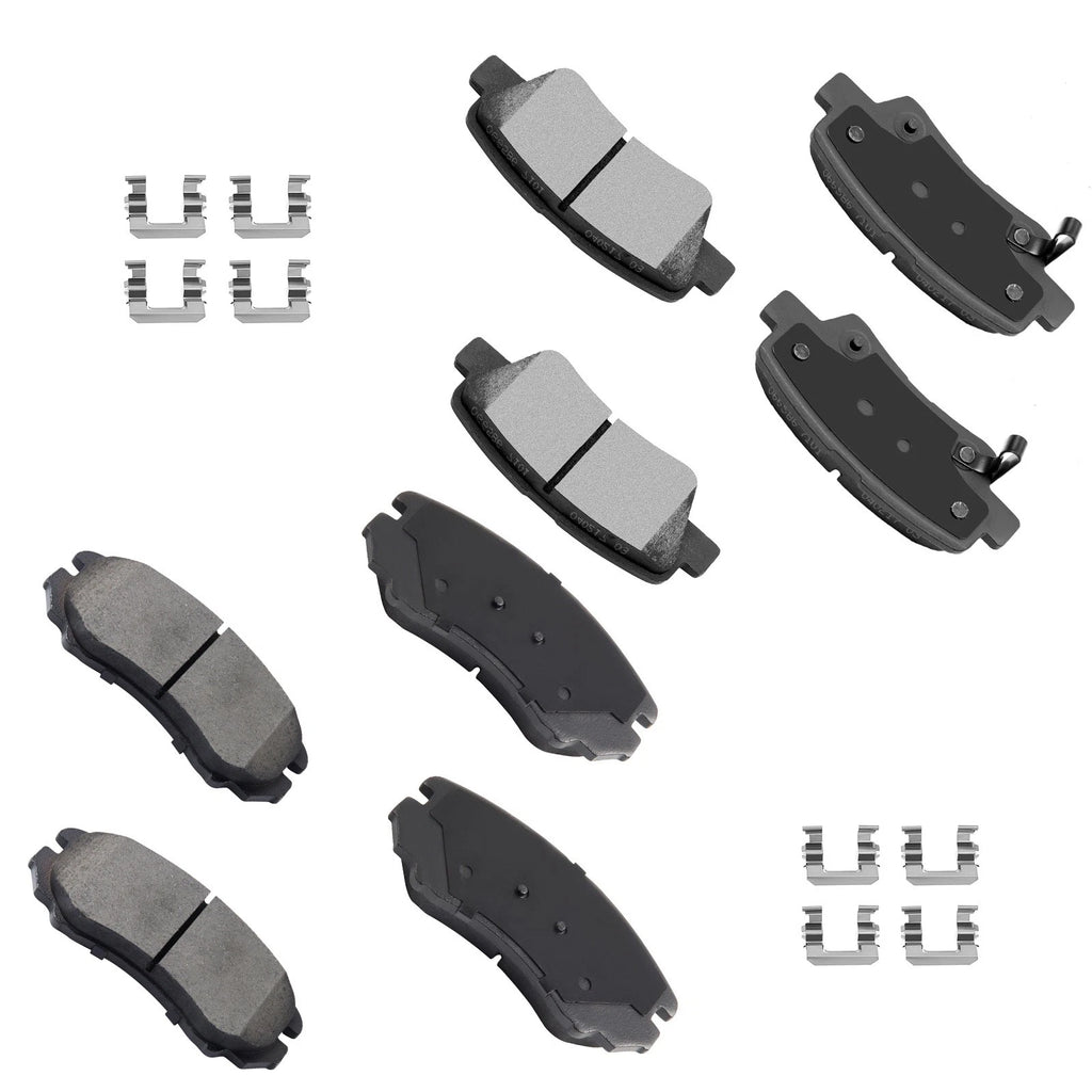 Front & Rear Brake Ceramic Pads for Kia Soul (2007–2009)