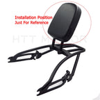 Sissy Bar Cushion Pad for Kawasaki Honda Suzuki Harley (Black)