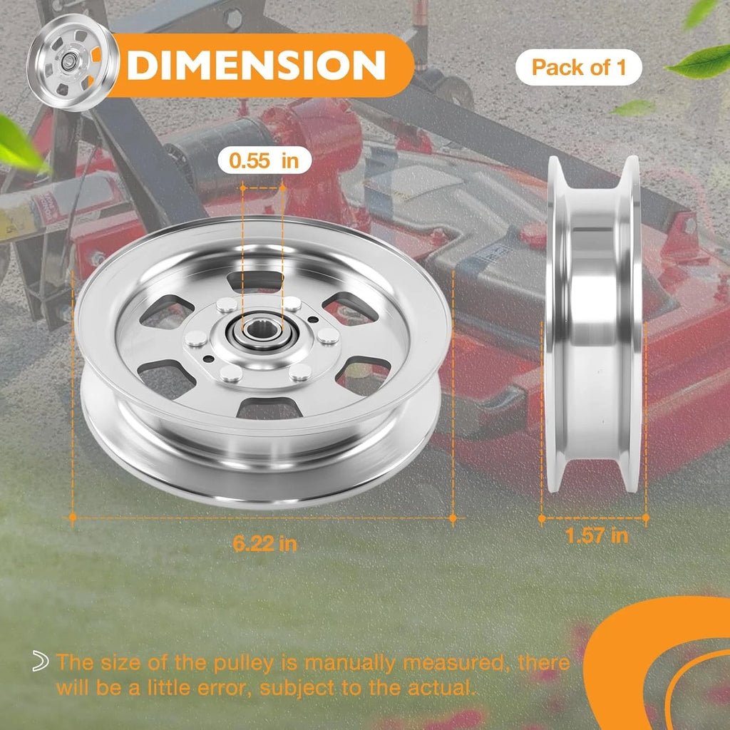 Flat Idler Pulley for Bad Boy Ferris Simplicity Snapper (48" 52" 54")