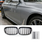 Glossy Black Double Line Front Grille for BMW 7 Series