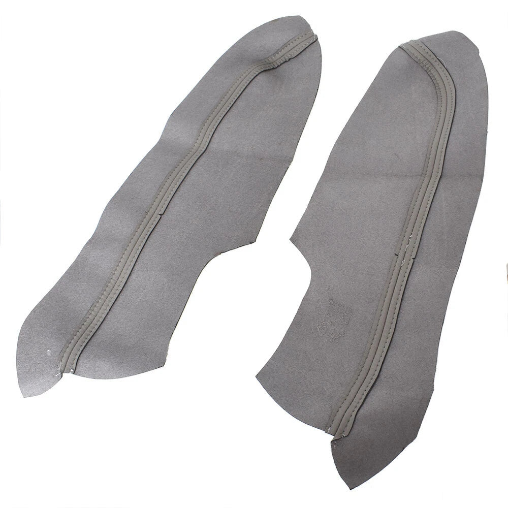 Door Panel Armrest Covers for Honda Civic (2006–2011) Gray Synthetic Leather