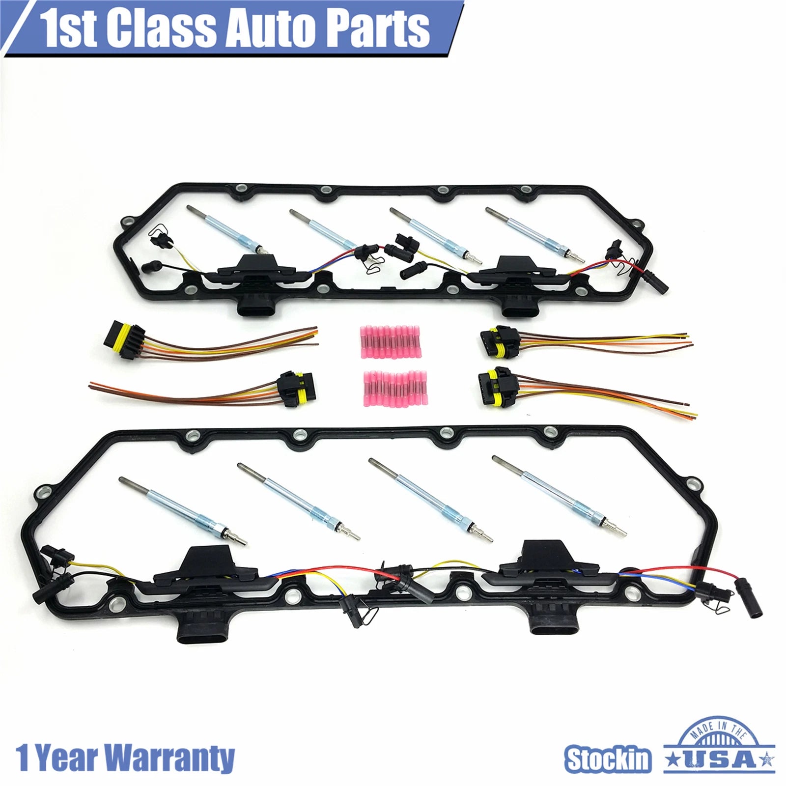 Valve Cover Gasket & Glow Plug Kit for Ford E-350 F-350 7.3L Turbo V8 (1994–2003)