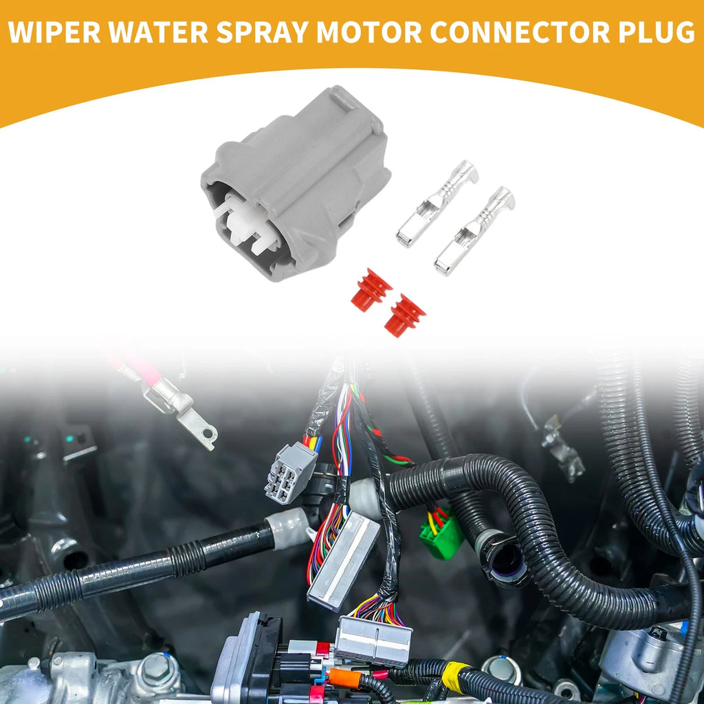 2 Pin Wiper Water Spray Motor Connector Plug for Nissan 