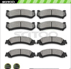 Set of 4 Premium Brake Pads for Cadillac GMC Chevy