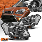 Headlight Lamp Assembly for Kia Soul (2010–2011) Black Housing Clear Corner