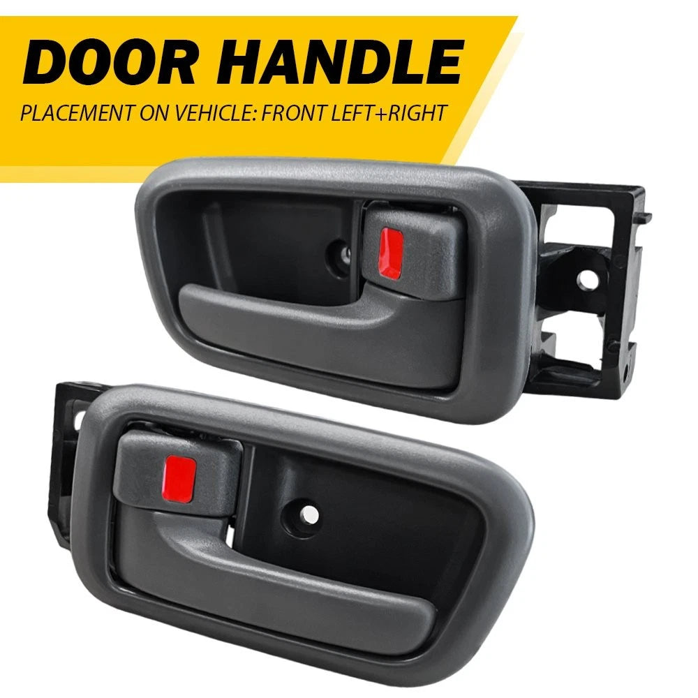 Set of 2 Front Interior Door Handle Bezels for Toyota Tundra (Gray)