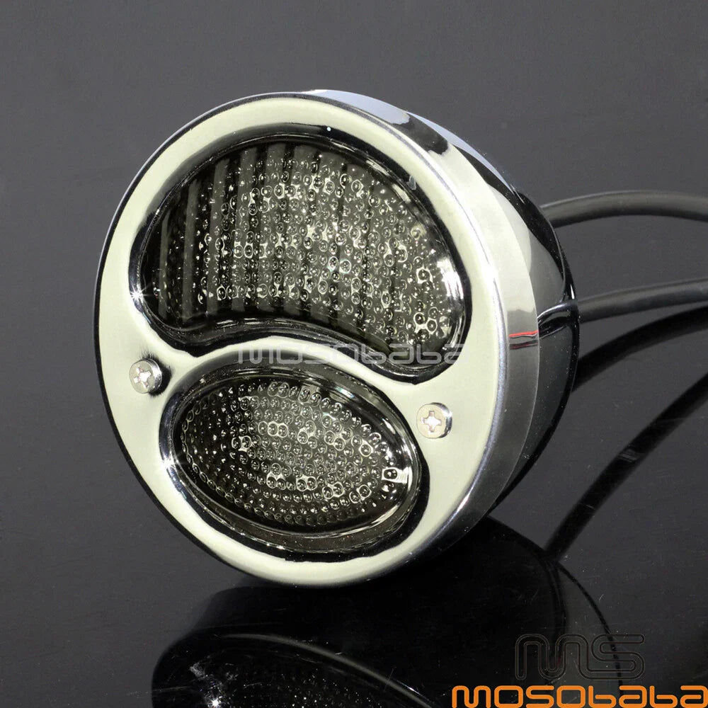 Chrome LED Taillight Rear Brake Light Lens for Ford Model A (1928-1931)