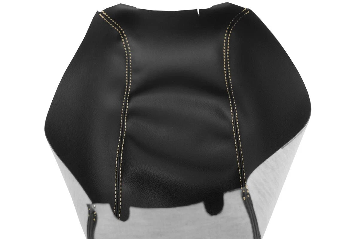 Leather Console Lid Armrest Cover for Dodge Journey (2011–2020) Beige Stitch