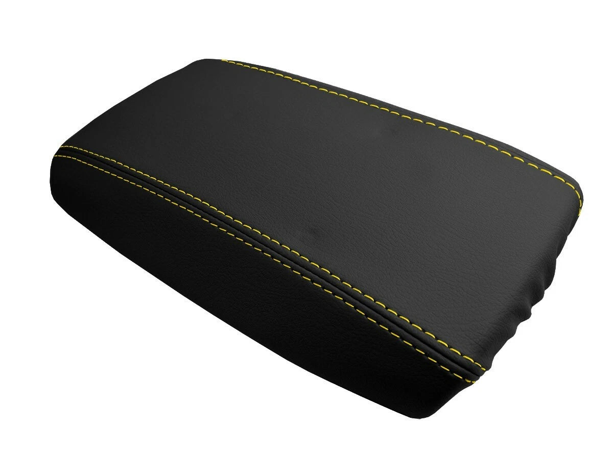 Console Lid Pull Over Cover Leather for Chevrolet Camaro (1997–2002) Yellow Stitch