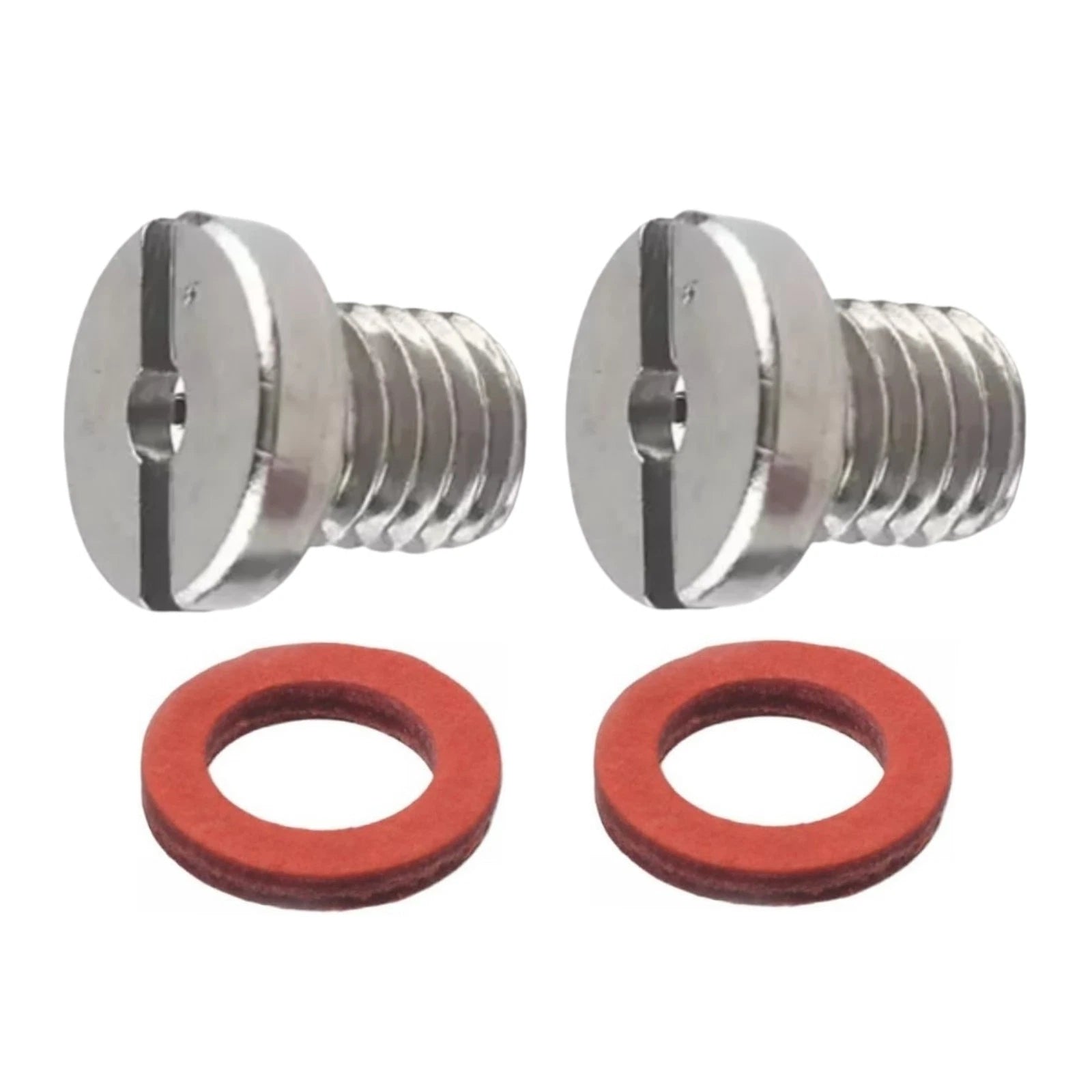 2X Slot Head Drain Fill Plug Screw & Gasket Kit for Yamaha Outboards (Lower Unit)