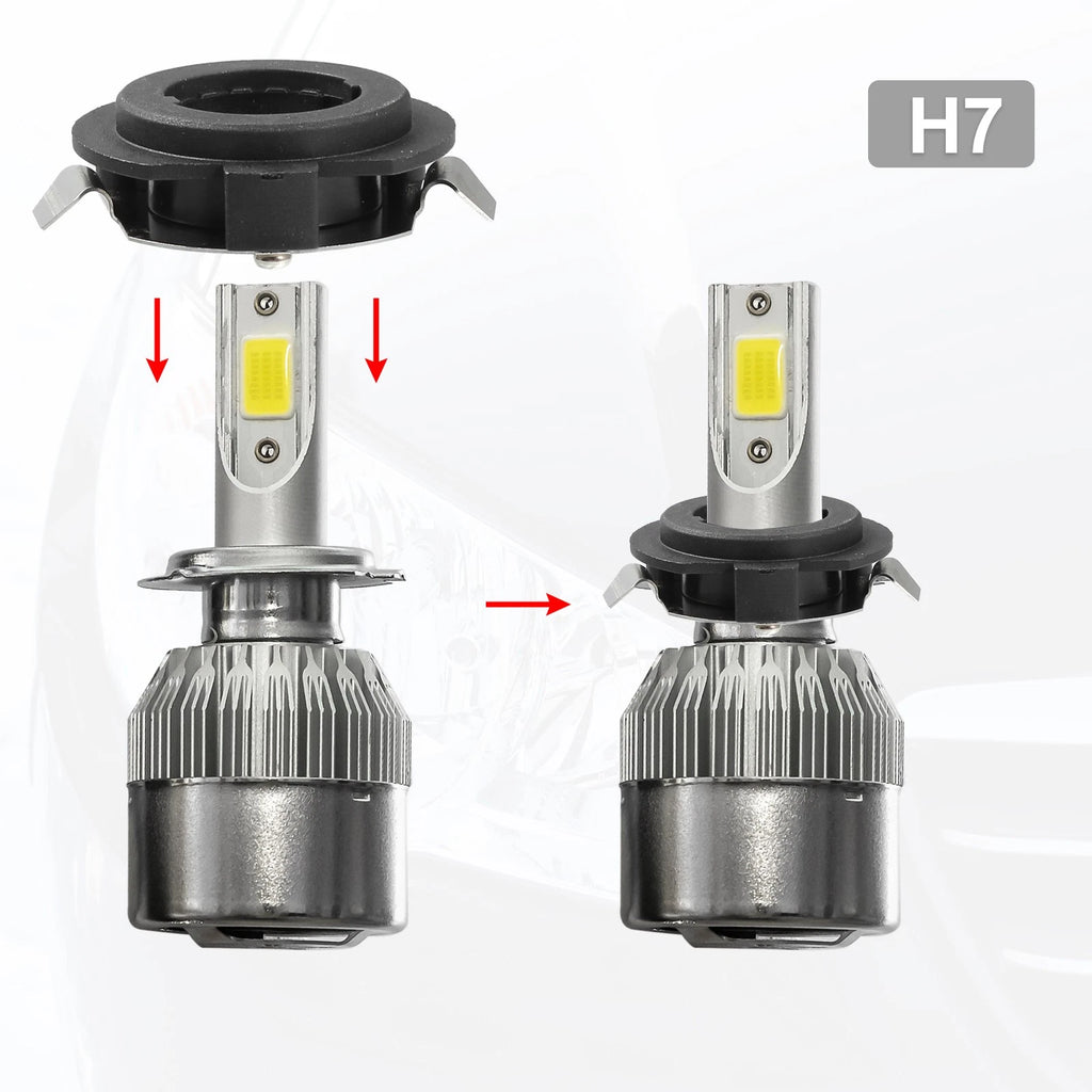 Set of 1 H7 LED Headlight Adapter Bases for Audi A3 (2009–2010)