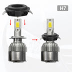 Set of 1 H7 LED Headlight Adapter Bases for Audi A3 (2009–2010)