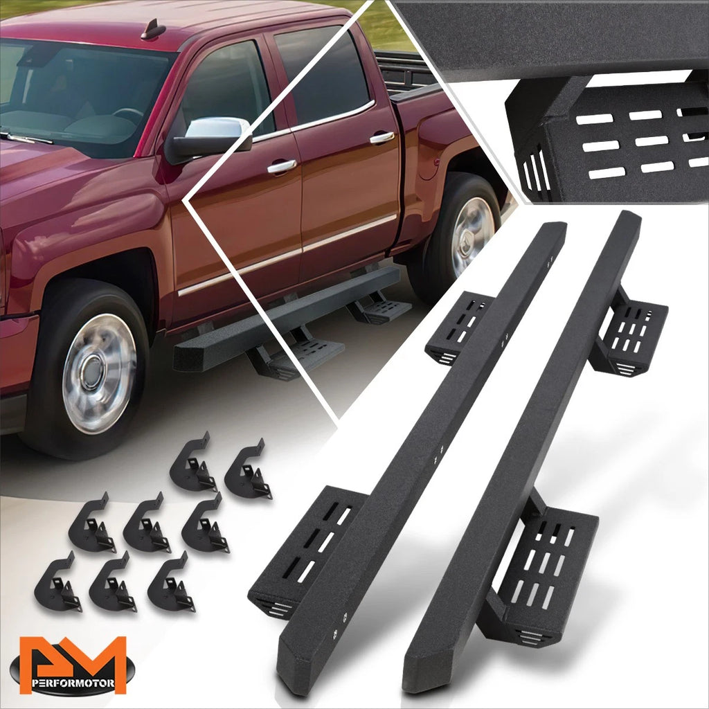 Steel Nerf Bar Running Board for Silverado/Sierra Crew Cab (2007–2019)