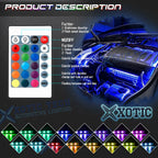 RGB LED Motorcycle Ground Effect Neon Glow Light Strips for Harley (2004-2024)