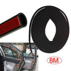 Set of 4 D Shape Rubber Seal Weather Strip Door Edge Moulding Trim