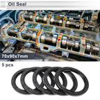 Set of 5 Oil Seal Rotary Shaft Seals for Various Models (70x90x7mm)