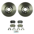 Bosch 286mm Rear Solid Rotors & Ceramic Brake Pads Kit for Audi VW L4