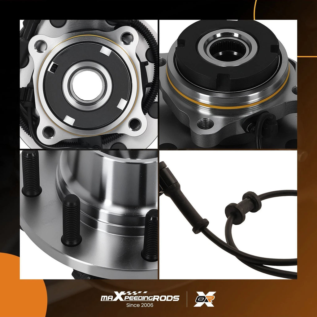 Front Hub Pair for Ford F250-F550 (1999–2004) 4WD 8 Lug ABS