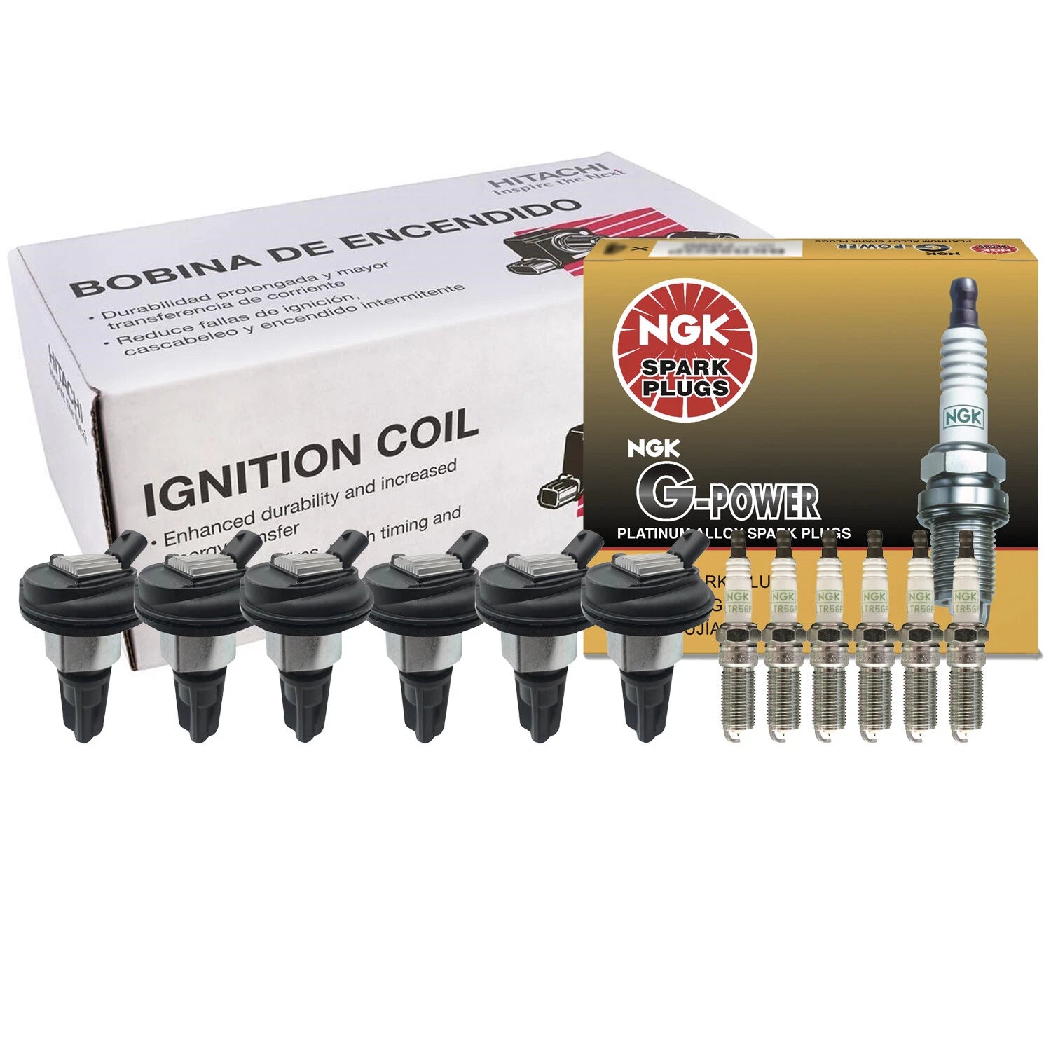 Set of 6 Ignition Coils & 6 G-Power Spark Plugs for Buick Chevy GMC