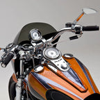 Chrome 1" Tracker Drag Bar Handlebars for Harley (Fits Cafe Racer, Chopper, Bobber)