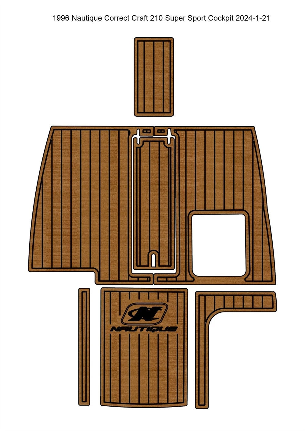 EVA Foam Cockpit Pad for Nautique Correct Craft 210 Super Sport (1996)