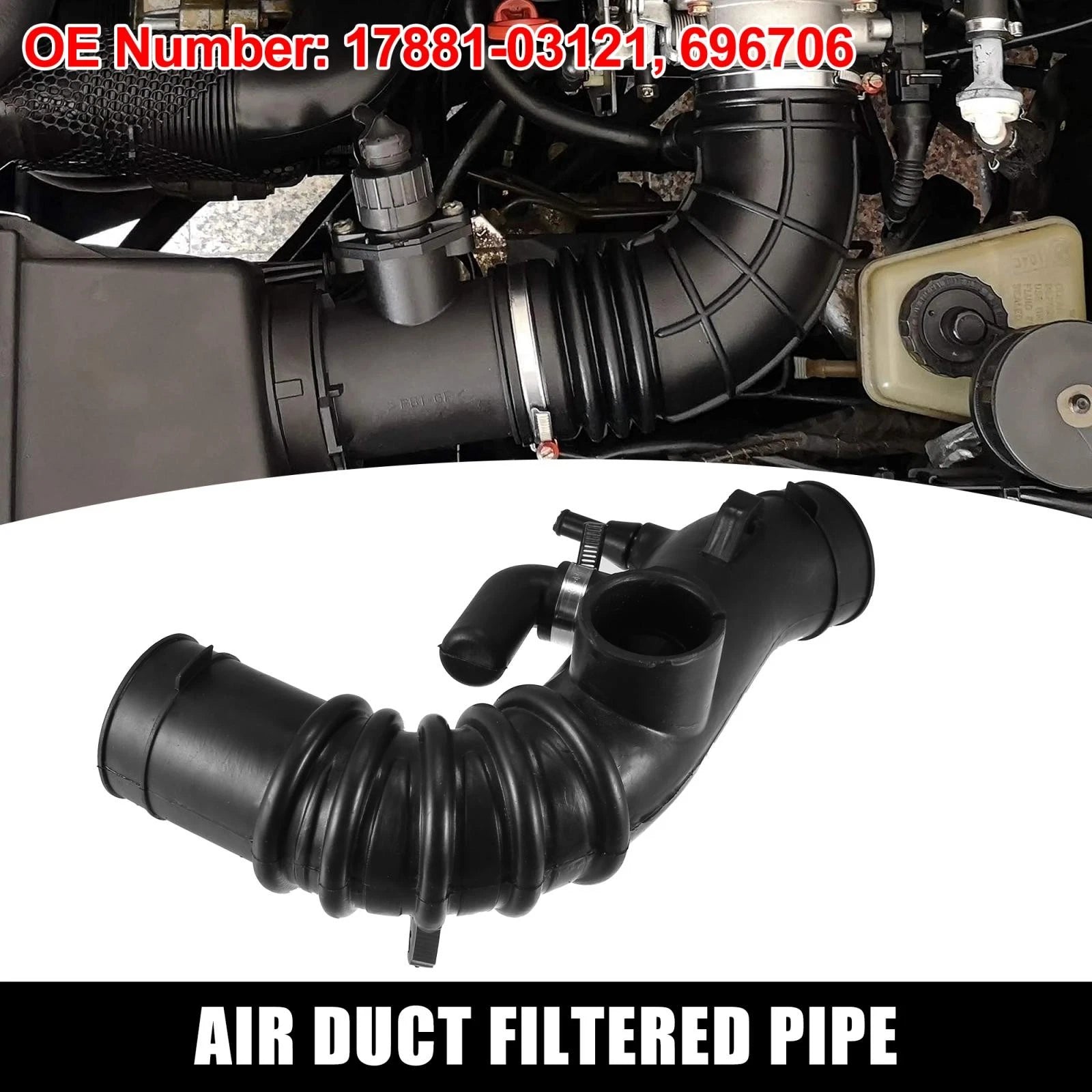 Air Duct Filtered Pipe for Toyota Camry Solara (1997–1999) 17881-03121 696706