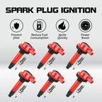 6X OEM Ignition Coils + Spark Plugs for Ford Lincoln Mazda 3.7L 3.5L V6 UF553