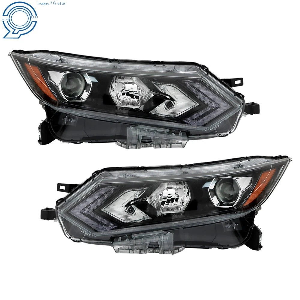 Set of 2 Halogen Headlights with LED for Nissan Rogue Sport (2020–2022)