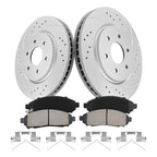 Front Drilled Rotors Brake Pads Kit for Nissan Pathfinder Frontier Xterra (2005–2019)