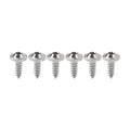 Set of 6 Titanium M5x15mm Torx Head Self Tapping Screws