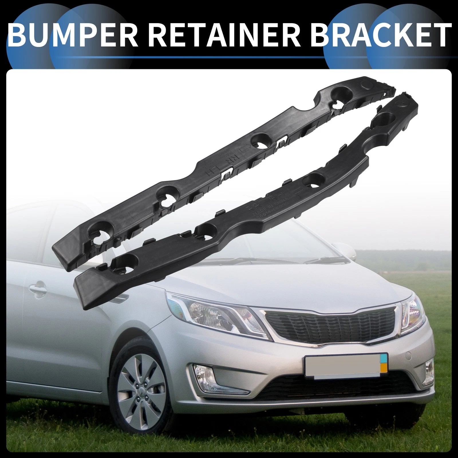 1 Pair Rear Bumper Retainer Bracket No. 866131W000 for Kia Rio (2012–2017)
