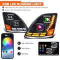 RGB LED DRL Switchback Projector Headlights for Volvo VN VNL (2018–2024)