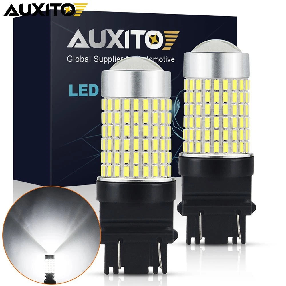 Set of 2 3156 3157 SMD 144LED Tail Brake Backup Reverse Light Bulbs 6000K White