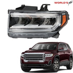 Full LED Headlight for GMC Acadia SL/SLE (2020–2023) Chrome Housing Left