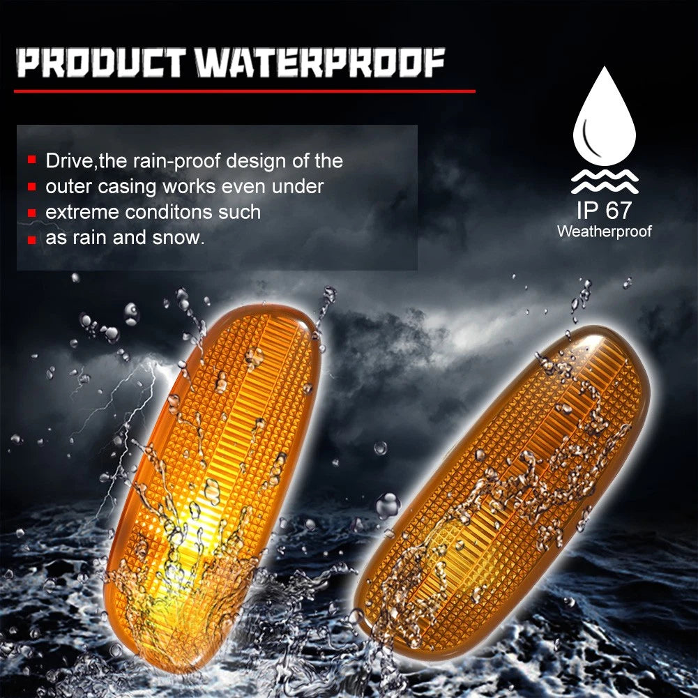 Set of 2 Side Marker Lights for Subaru Impreza (1993–2001) with Amber LED Bulbs