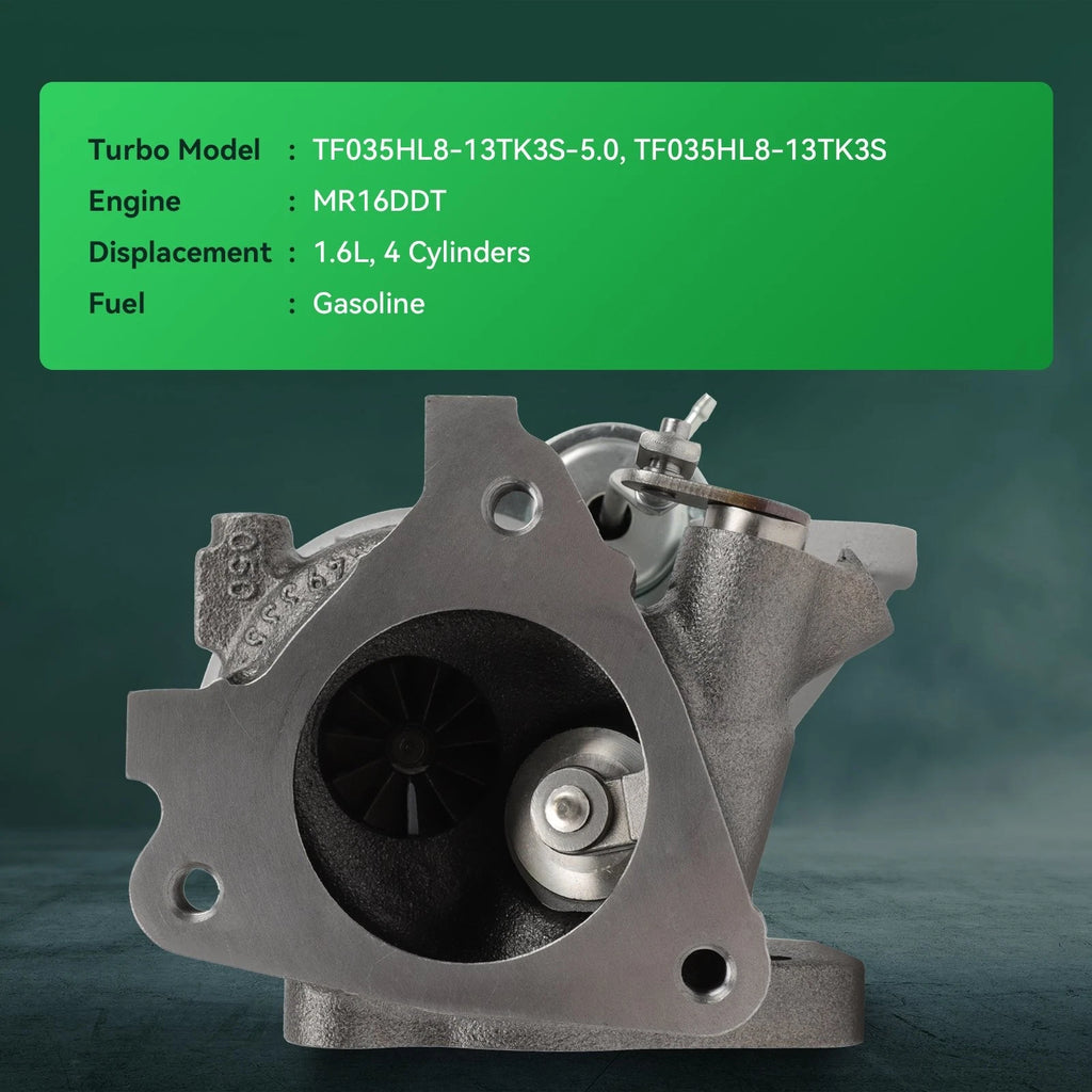 TF035 Turbo for Nissan Juke 1.6L Gas (2010–2016) MR16DDT Euro 5