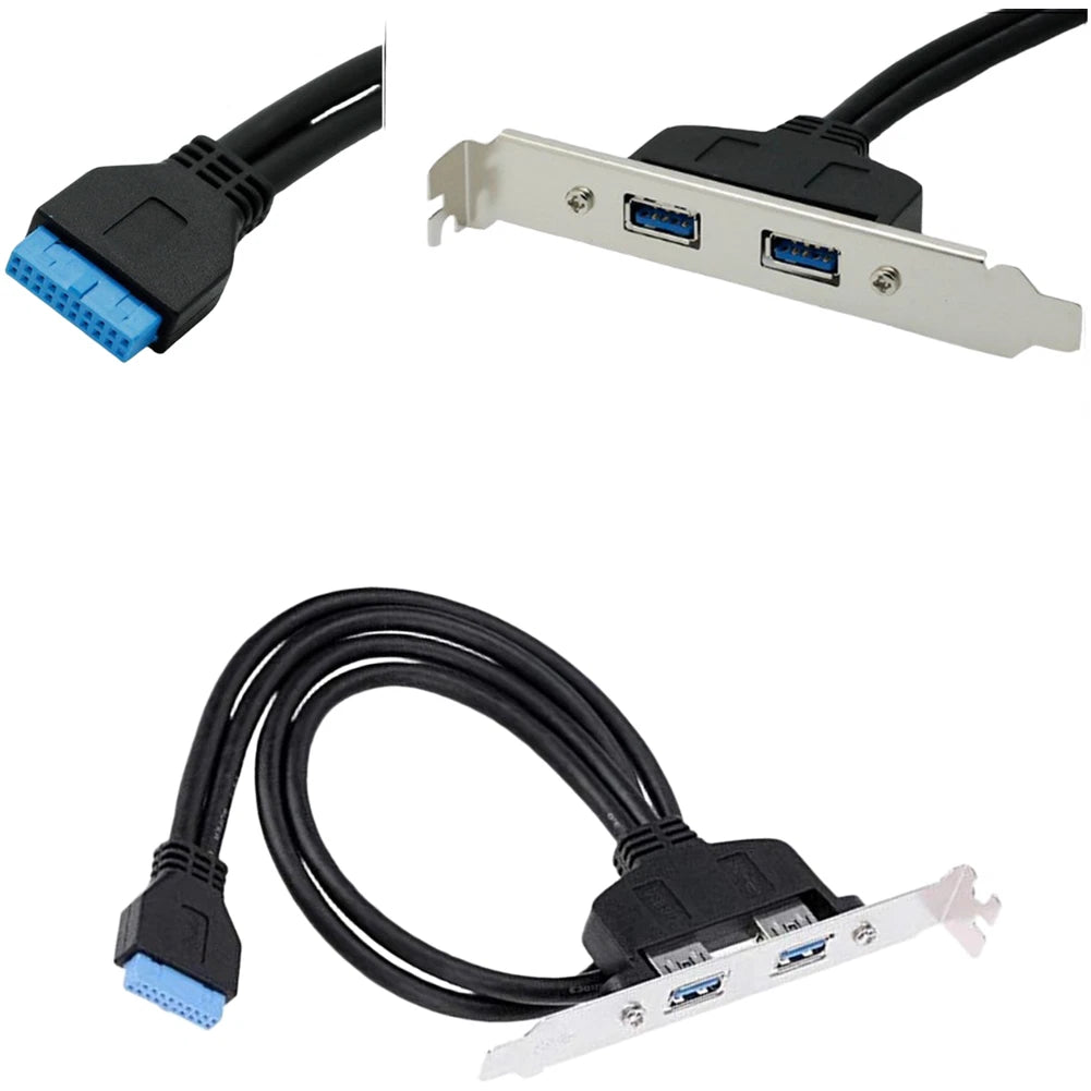 USB 3.0 20Pin Front Panel Adapter Cable for PC Case and Motherboard (50cm)