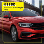 Set of 6 Gloss Black Door Trim Pillar Posts for VW Jetta (2019–2021)
