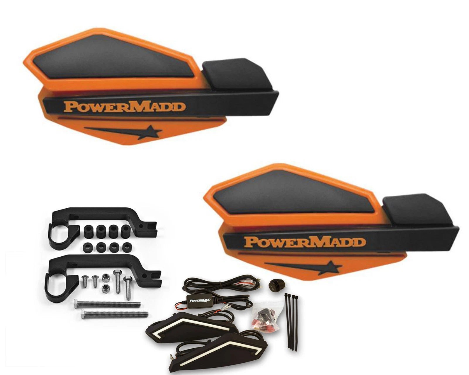 Powermadd Star Series LED Hand Guards for Can Am DS 450 DS 650 (2008–2018)
