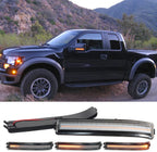 2X Sequential LED Clear Lens Side Mirror Lights for Ford F-150 (2009–2014)