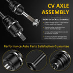 2X Rear CV Axles for Kawasaki Teryx 750 4x4 (2008–2011)
