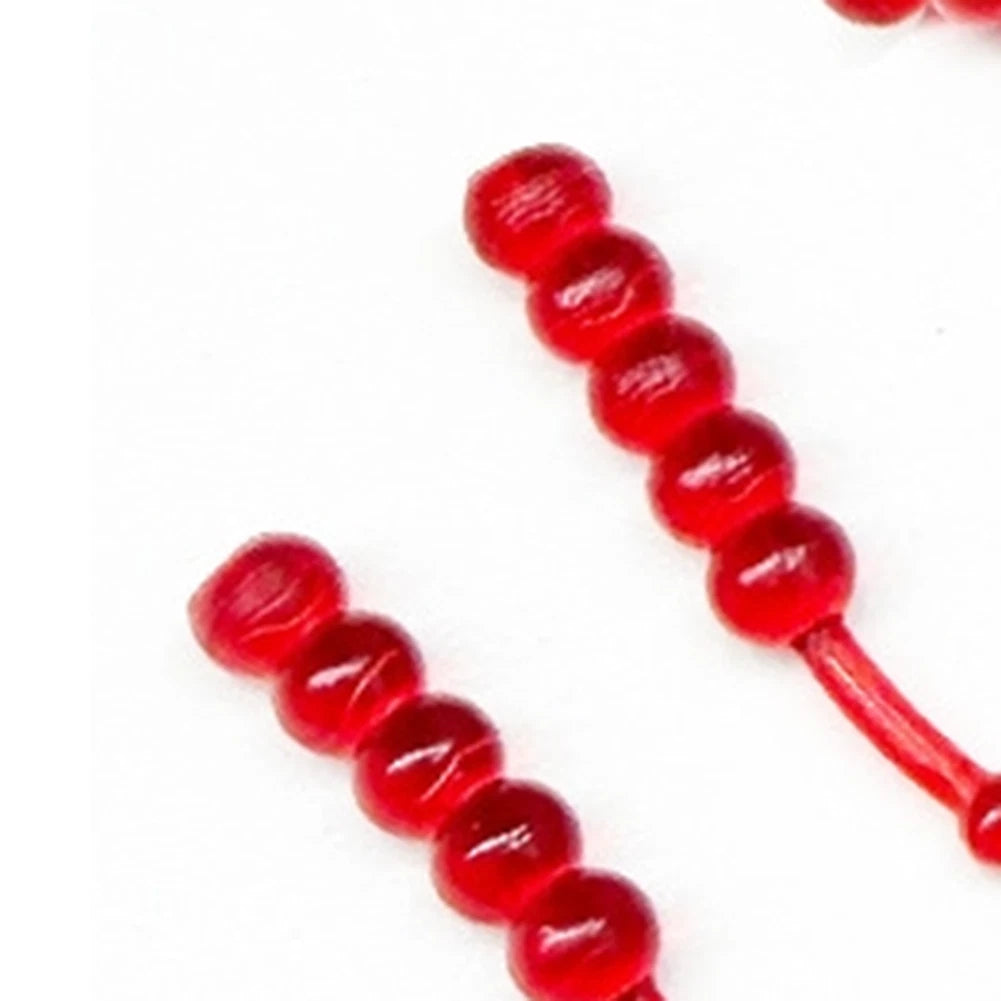 Red Worm Fishing Bait Fork-Tail Maggot Soft Lure for Trout (2 cm, 0.07 g)