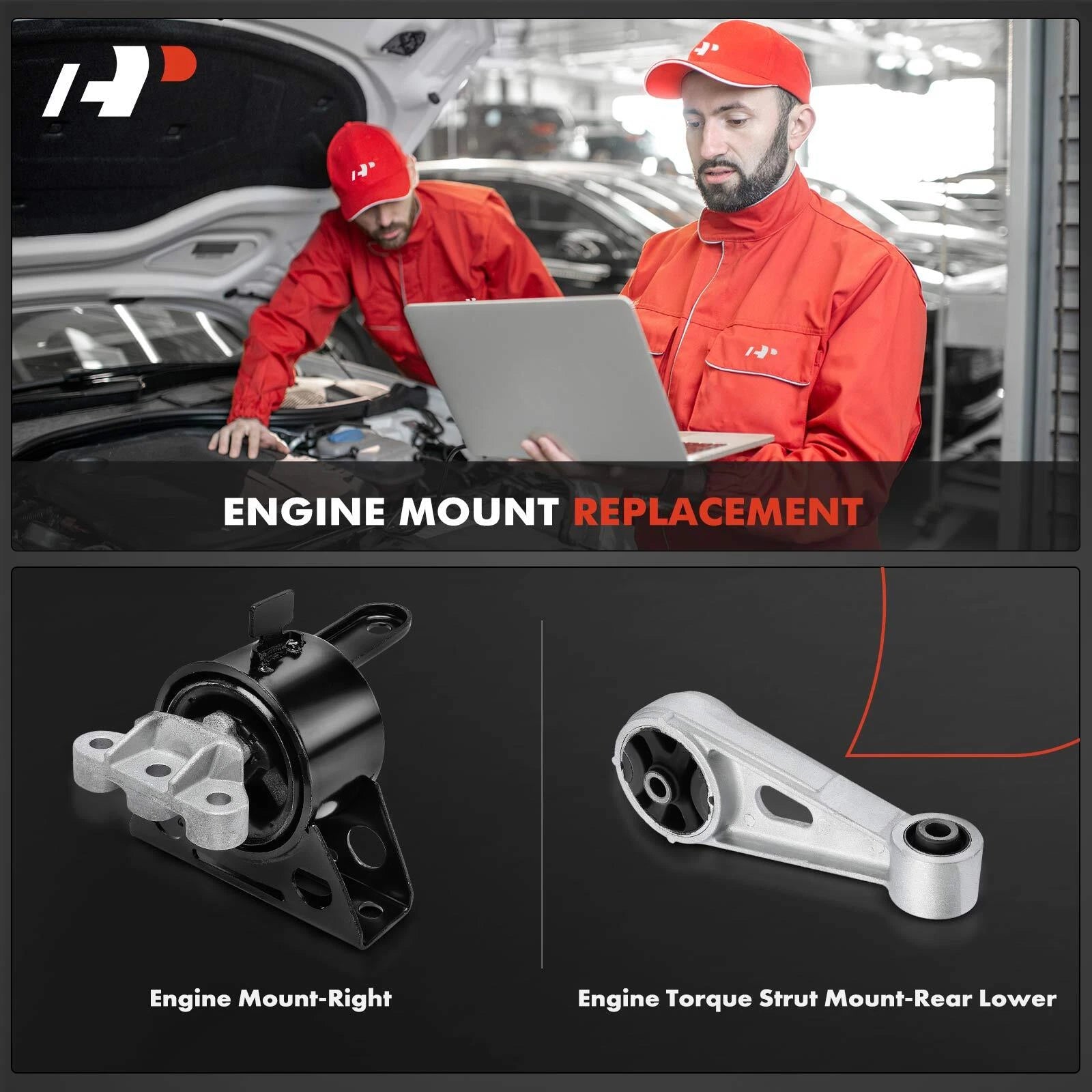 2X Engine Motor & Torque Strut Mount for Chevy Spark (2013-2015)