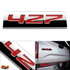 427 Polished Metal 3D Decal Red Emblem for GMC Chevrolet