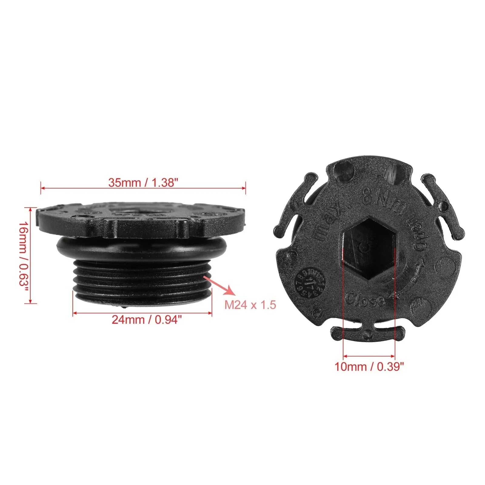 8pcs ABS Engine Oil Drain Plug Replacement for BMW 320i (2013-2015)