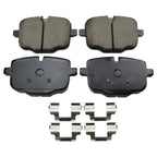 Set of 4 Akebono Euro Rear Ceramic Slotted Brake Pads for BMW F06 F10 F12 F13